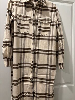ASOS DESIGN longline check shacket
